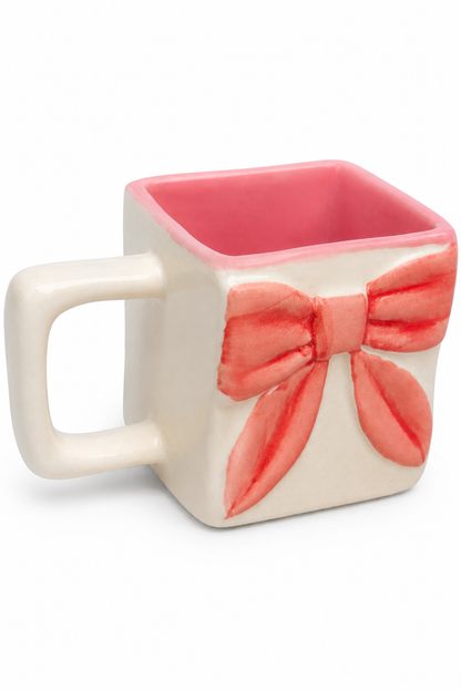 SAAG ceramic mug pink bow