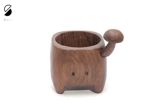SAAG Mushroom Tail - Small — Sagwan teak wooden decor piece (view 1)