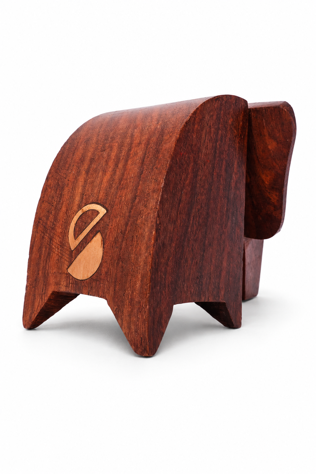 SAAG Mid Elephant Stapler — hand-carved Sagwan teak stapler