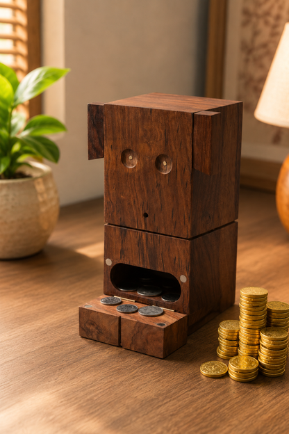 SAAG Dog Piggy Bank — angle view