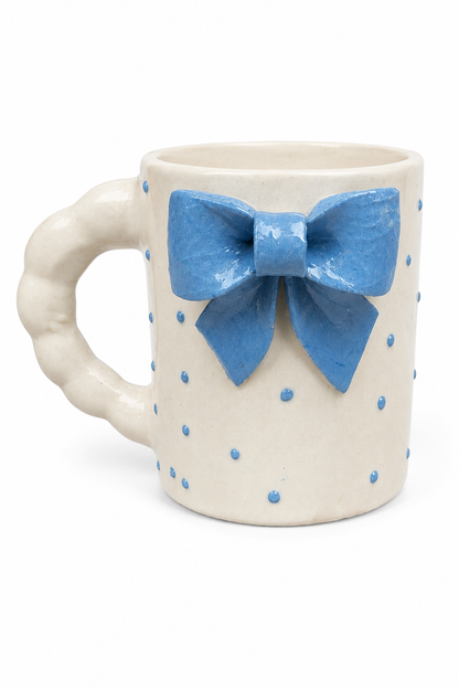 SAAG Bella Bow Mug — premium ceramic mug with delicate bow detail (view 3)