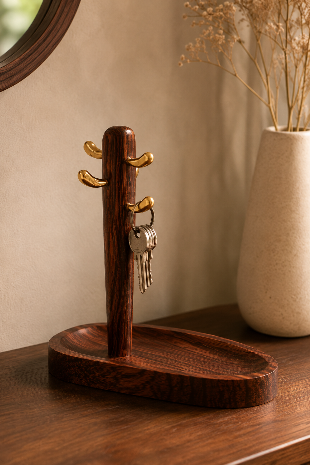 Brass Cactus Key Stand - 4