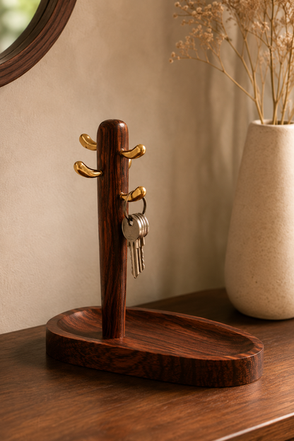 Brass Cactus Key Stand - 4