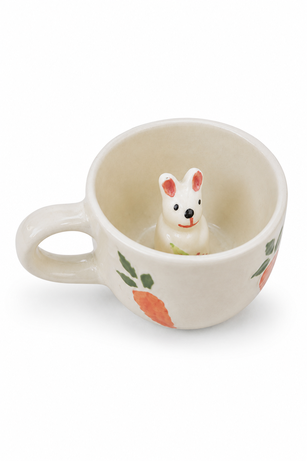 SAAG Carrot Charm Mug — premium ceramic mug with carrot character design (view 2)
