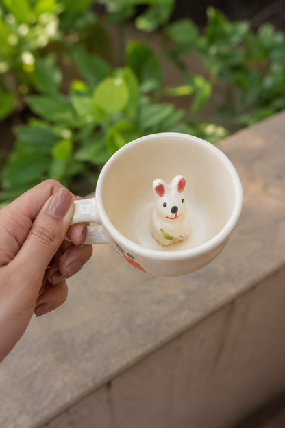 SAAG Carrot Charm Mug — premium ceramic mug with carrot character design (view 3)