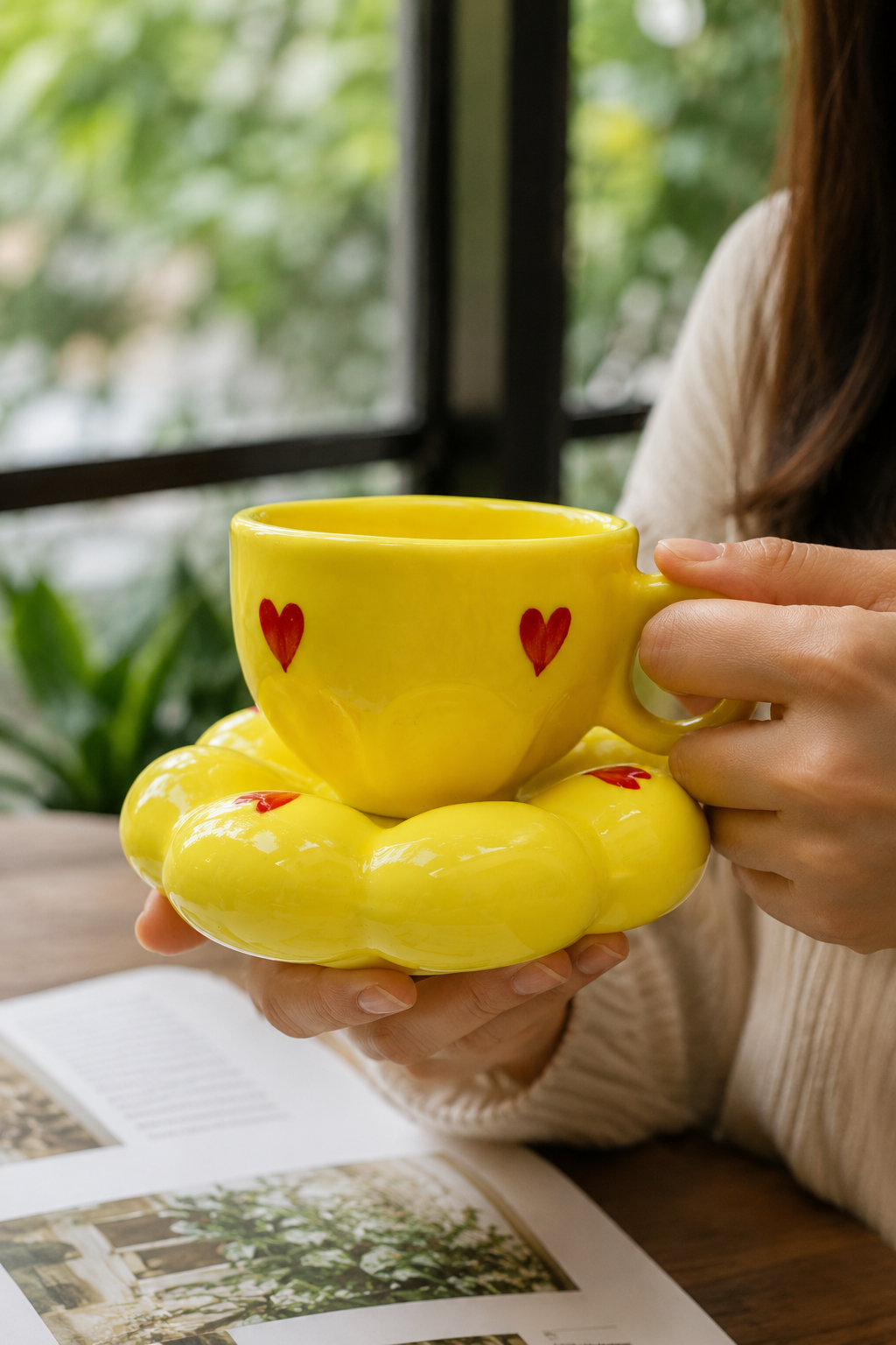SAAG Secure Bloom Mug — floral ceramic mug (view 2)