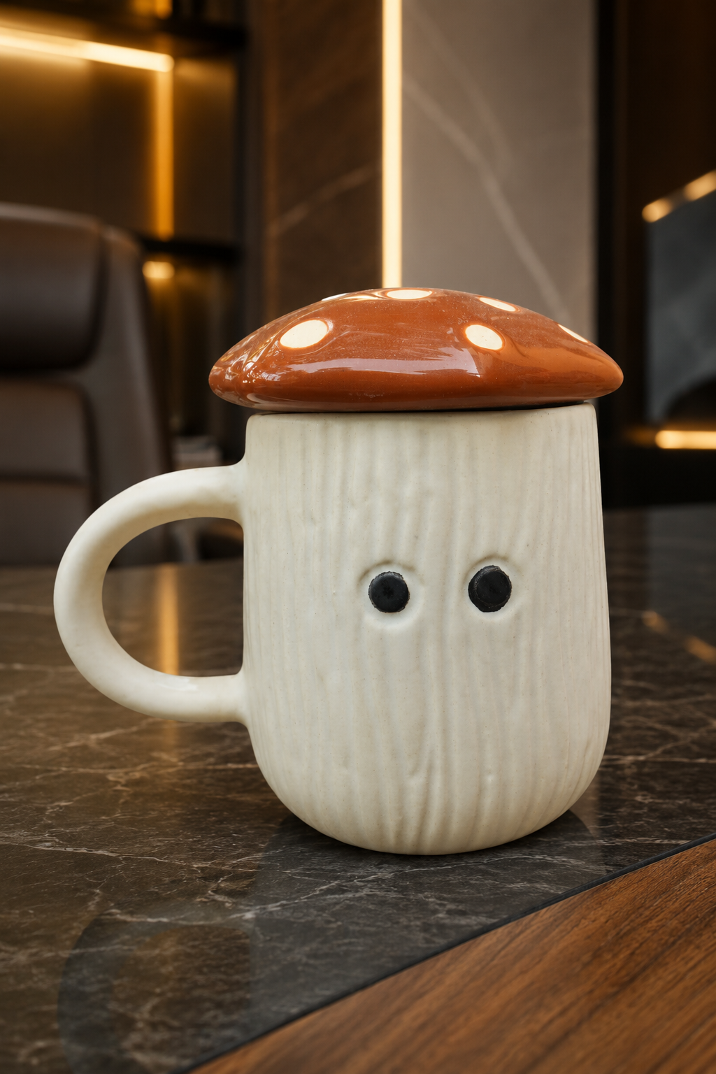 SAAG Truffle Mushroom Mug — premium ceramic mug with earthy mushroom design (view 1)