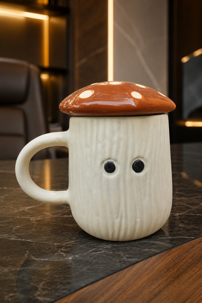 SAAG Truffle Mushroom Mug — premium ceramic mug with earthy mushroom design (view 1)
