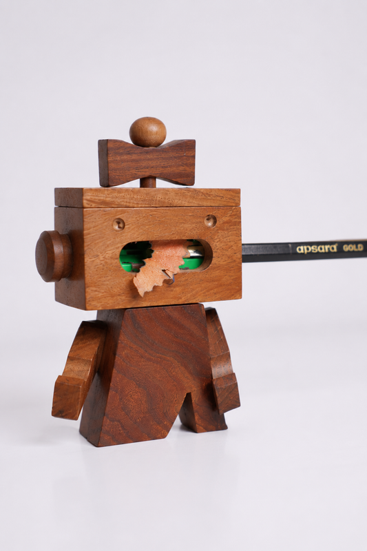 SAAG Female Sharpener — Sagwan teak pencil sharpener