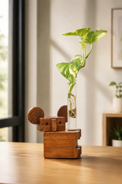 SAAG Koala Test Tube Planter — styled view