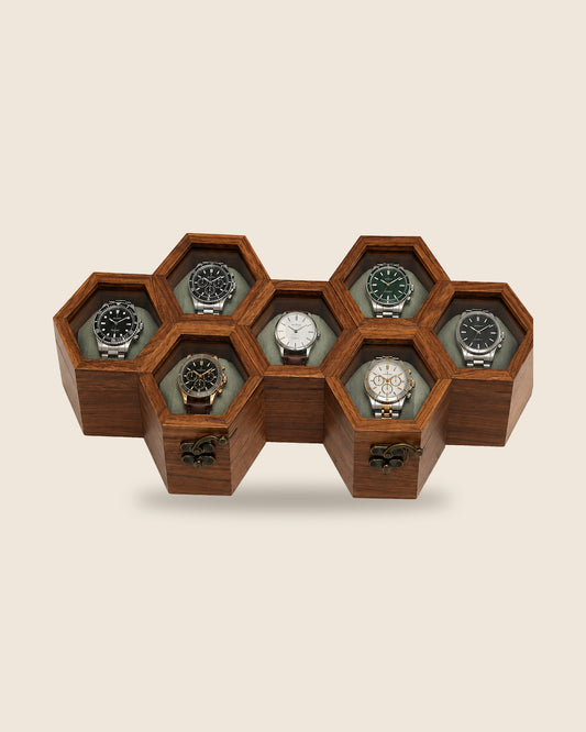 SAAG Watch Box — Sagwan teak watch organiser (view 1)